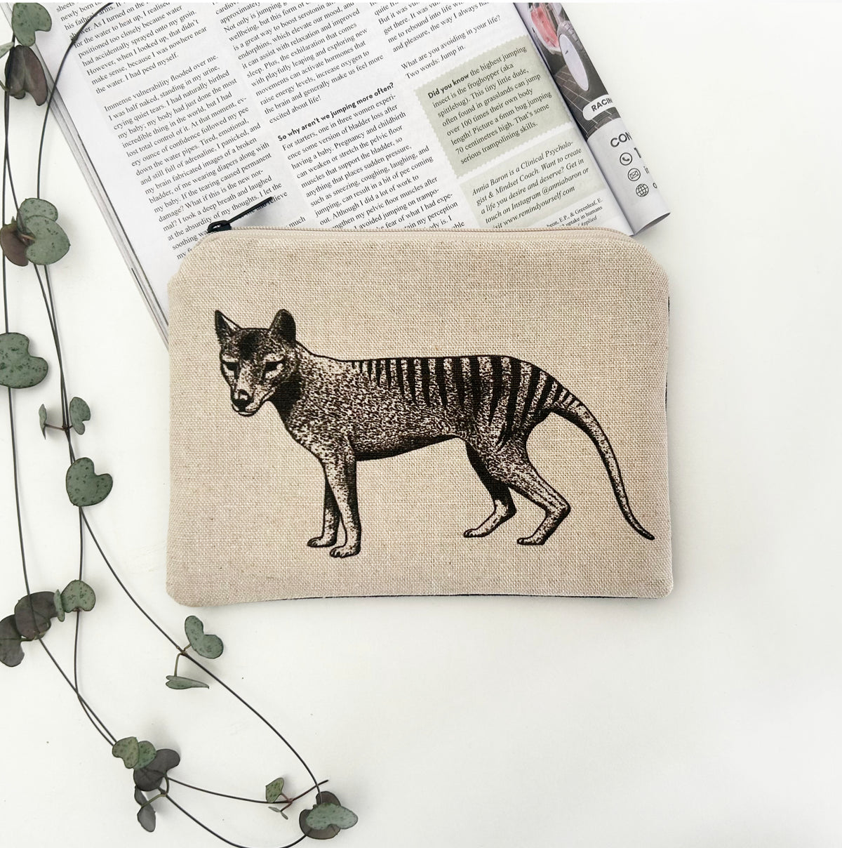 Tasmanian tiger large purse