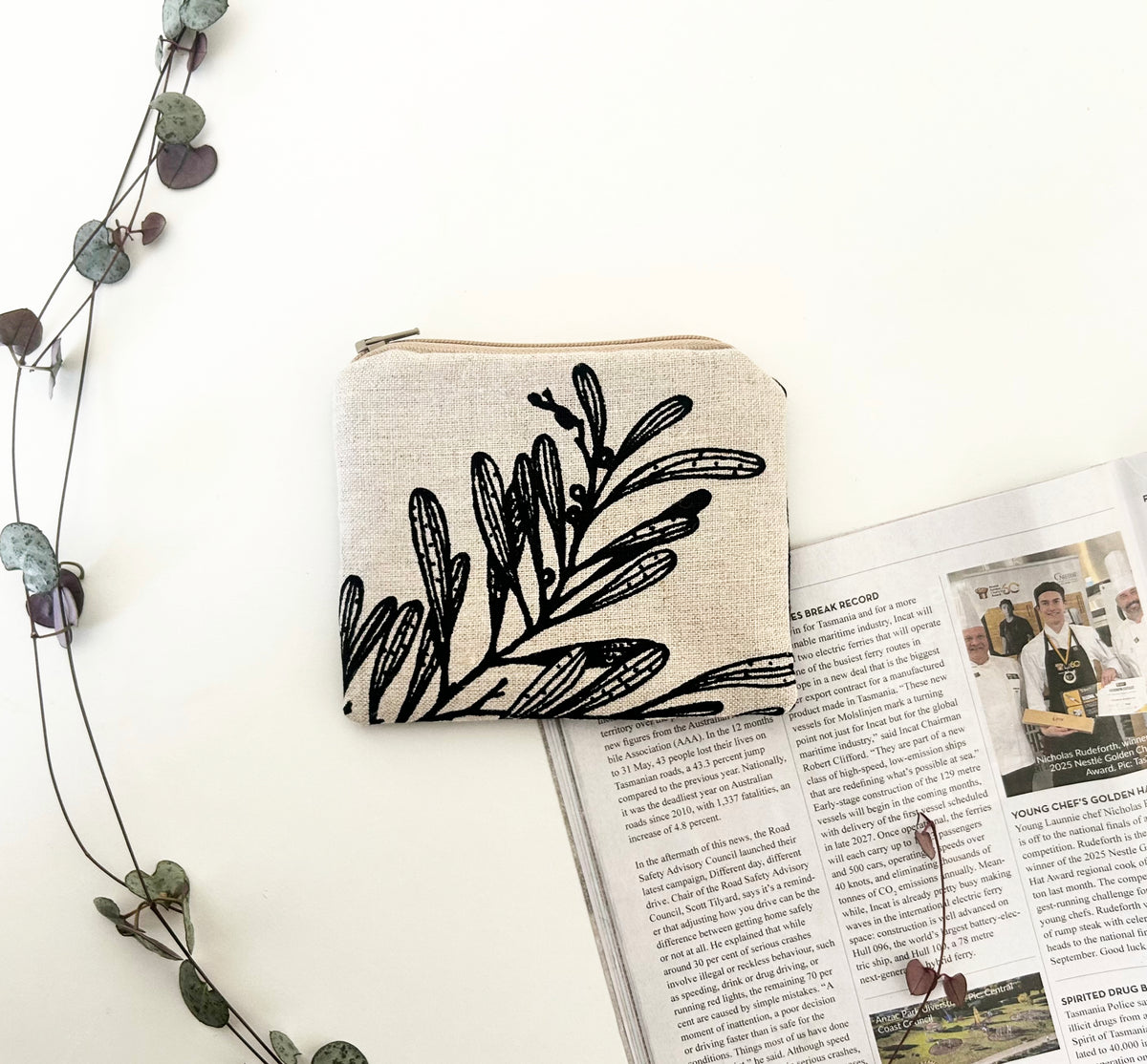 Tasmanian blackwood coin purse