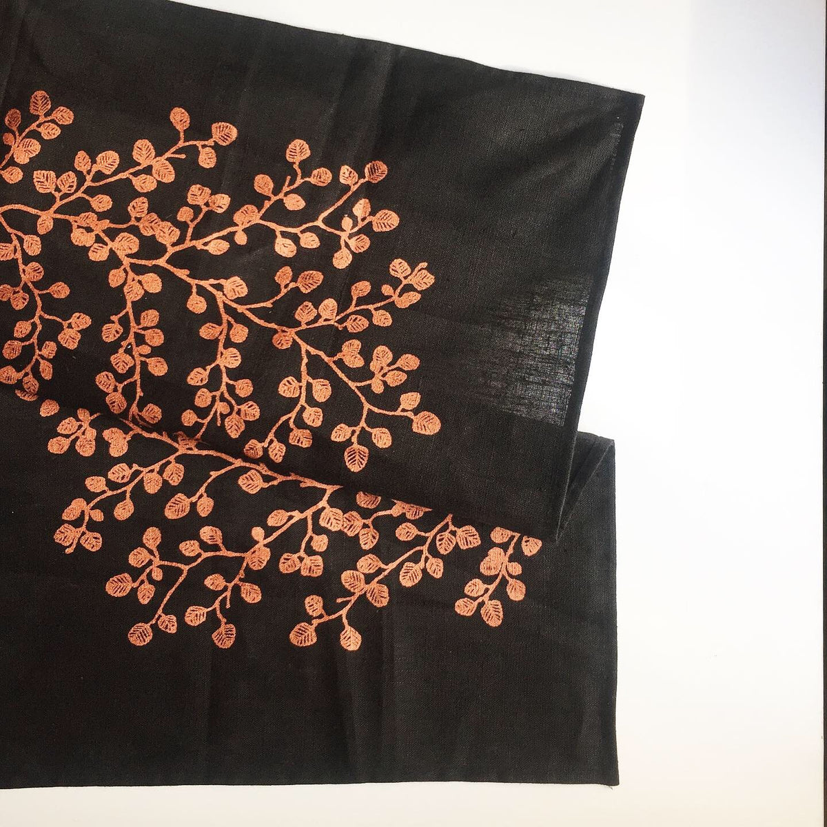 Hand printed Fagus 100% linen tea towel
